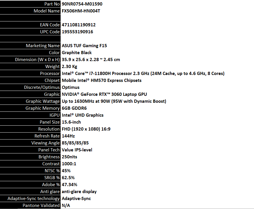 Fx506hm Hn004t Description