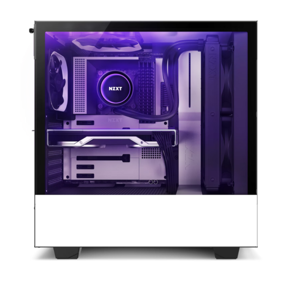 CASE NZXT H510I RGB TG MID TOWER MATTE WHITE