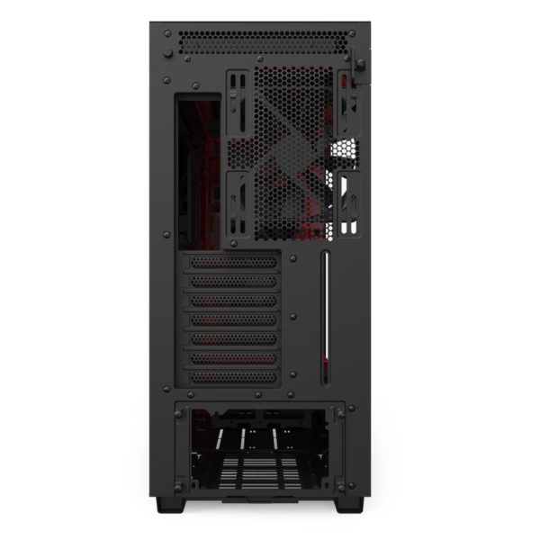 CASE NZXT H710I RGB TG MID TOWER MATTE BLACK / RED