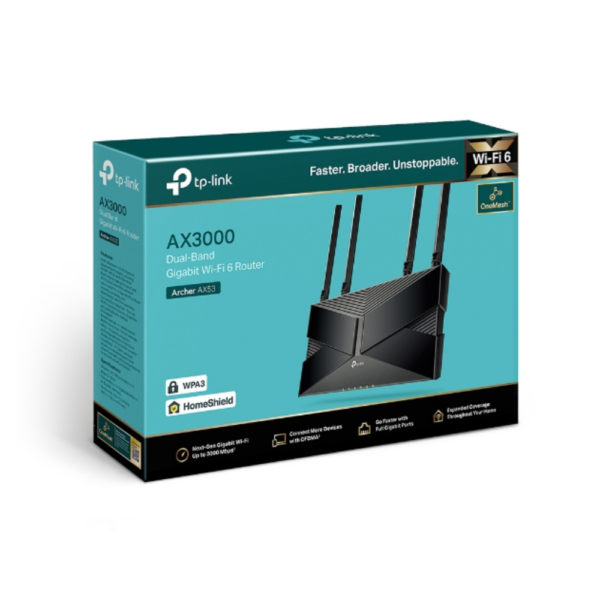 ROUTER TP-LINK AX53 AX3000 DUAL BAND WI FI 6