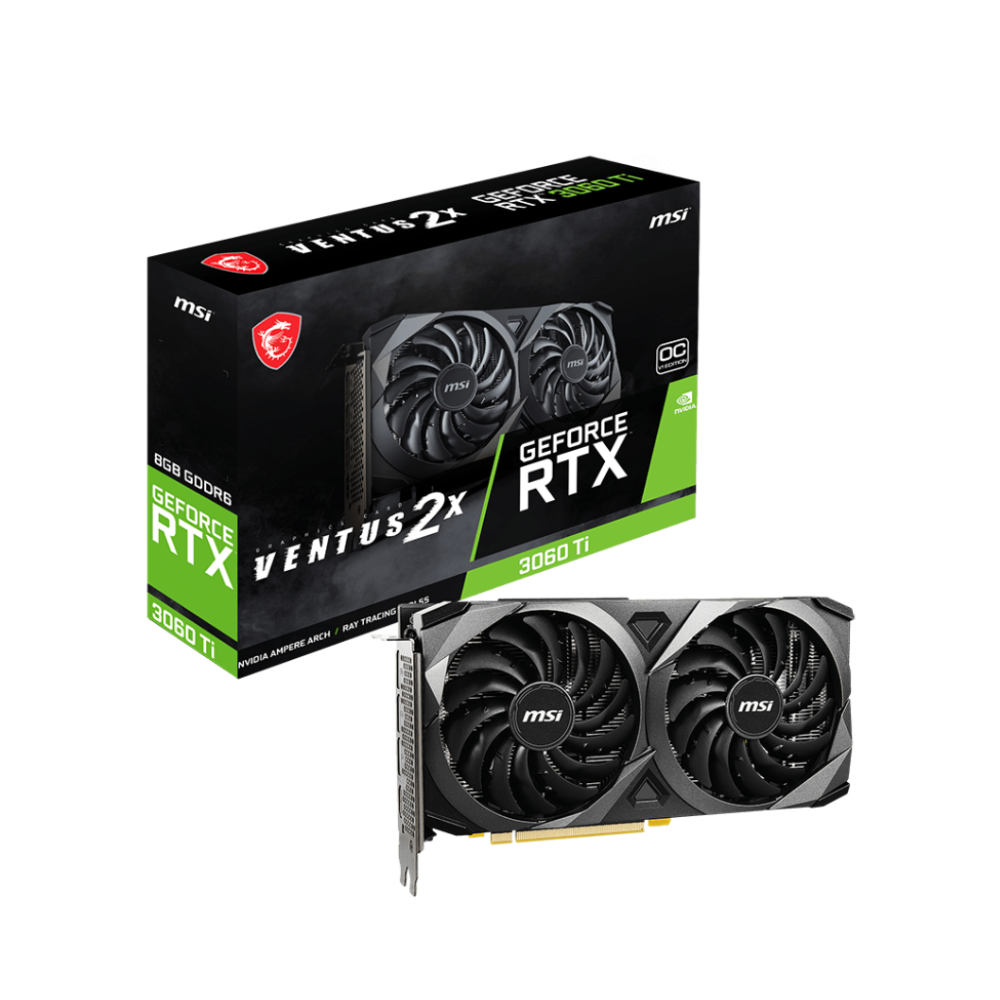 GPU MSI GEFORCE RTX 3060TI VENTUS 2X 8GB OC - watanimall
