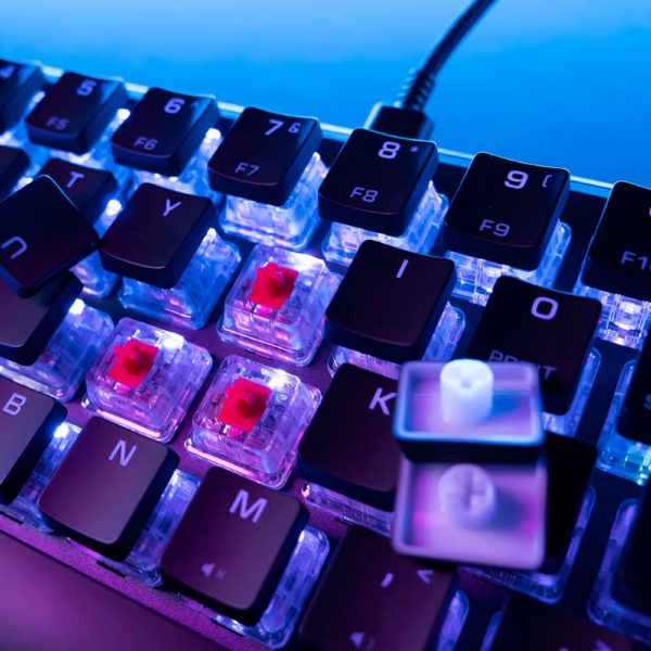 KEYBOARD ROCCAT VULCAN II MINI RGB 65% OPTICAL S-RED WHITE