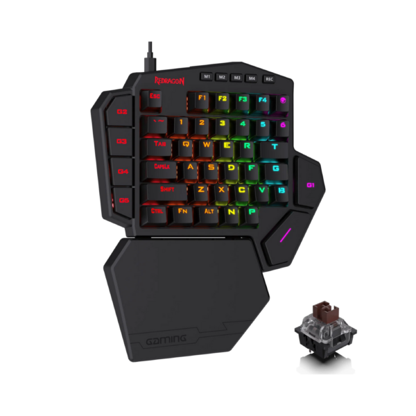 KEYBOARD REDRAGON DITI K585RGB MECHANICAL DUST BROWN