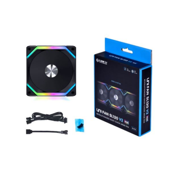 COOLER FAN-CASE LIAN LI UNI FAN SL120 V2 RGB 1-FAN BLACK