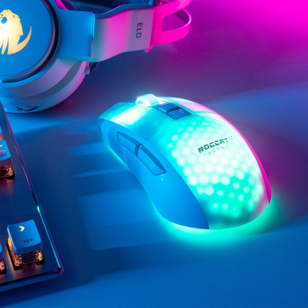 MOUSE ROCCAT BURST PRO AIR WHITE WIRELESS GAMING
