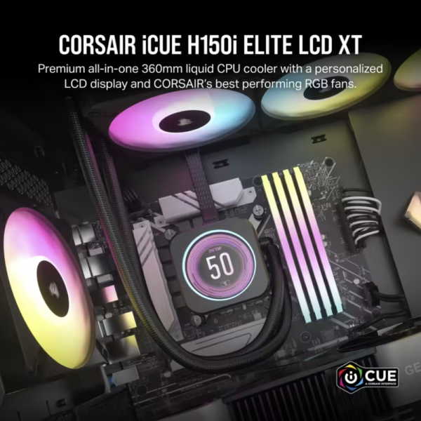 COOLER LIQUID-CPU CORSAIR ICUE H150I ELITE LCD XT
