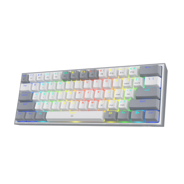 KEYBOARD REDRAGON FIZZ K617 MECHANICAL RGB WHITE GREY