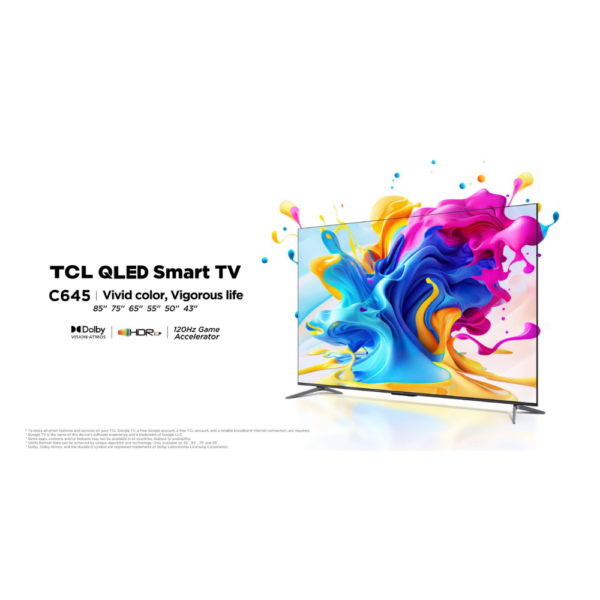 TV TCL 65C645 65” UHD QLED 4K GOOGLE SMART TV