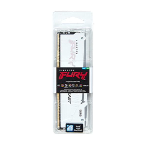 RAM KINGSTON FURY BEAST RGB WHITE 5600 DDR5 CL36 1X16GB