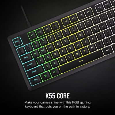 KEYBOARD CORSAIR K55 CORE RGB GAMING ENGLISH LAYOUT