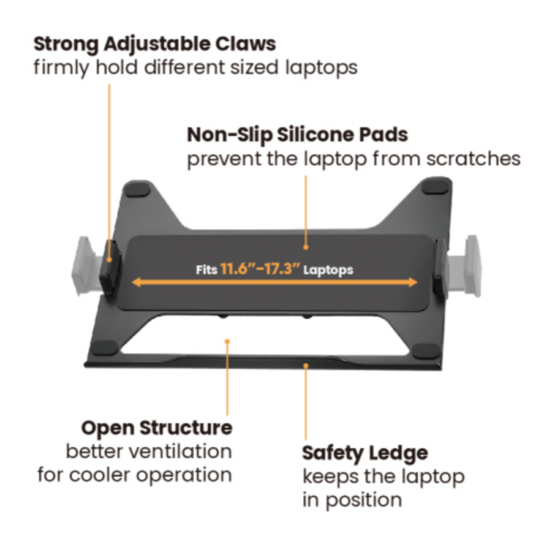 DESKTOP MONITOR ARM WITH LAPTOP TRAY LUMI 17"-23"