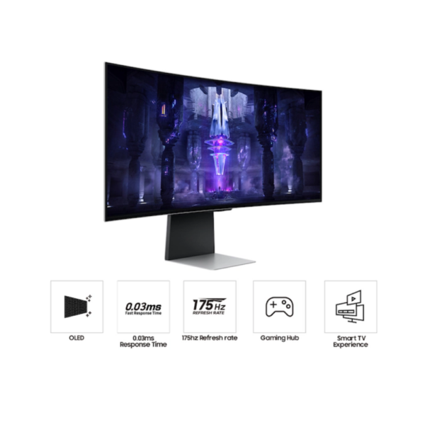 MONITOR SAMSUNG ODYSSEY G85SB OLED WQHD 34'' CURVED 175HZ