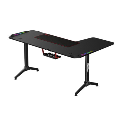 GAMING DESK TWISTED WARRIOR L RGB LEFT SHAPED BLACK