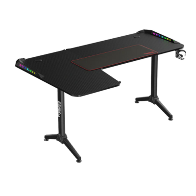 GAMING DESK TWISTED WARRIOR L RGB LEFT SHAPED BLACK