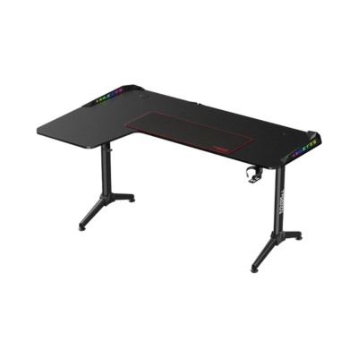 GAMING DESK TWISTED WARRIOR L RGB LEFT SHAPED BLACK