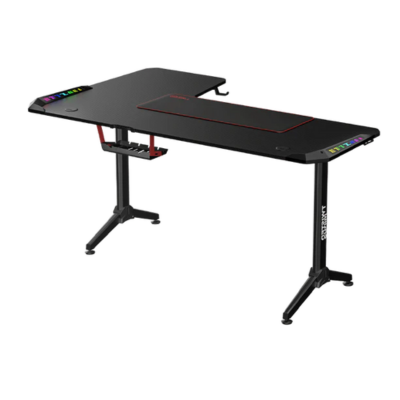 GAMING DESK TWISTED WARRIOR L RGB RIGHT SHAPED BLACK