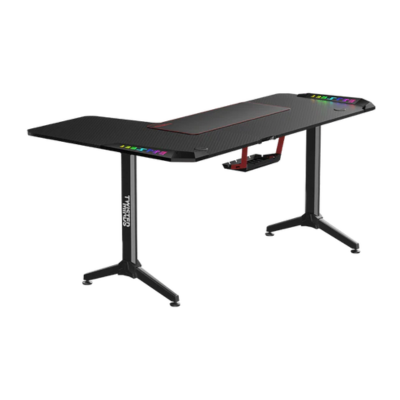 GAMING DESK TWISTED WARRIOR L RGB RIGHT SHAPED BLACK