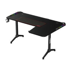 GAMING DESK TWISTED WARRIOR L RGB RIGHT SHAPED BLACK