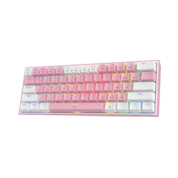 KEYBOARD REDRAGON FIZZ K617 WIRED MECHANICAL WHITE PINK