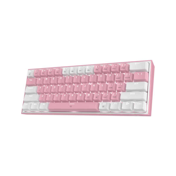 KEYBOARD REDRAGON FIZZ K617 WIRED MECH RED SWIT WHITE PINK