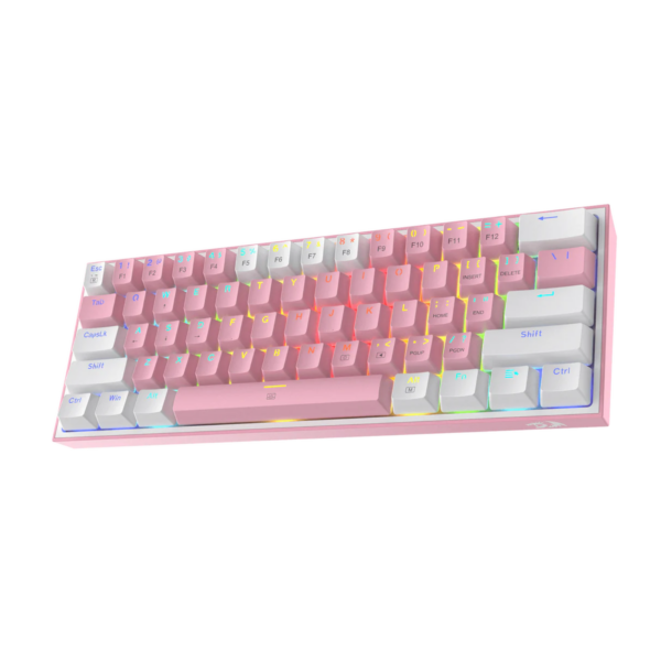 KEYBOARD REDRAGON FIZZ K617 WIRED MECH RED SWIT WHITE PINK