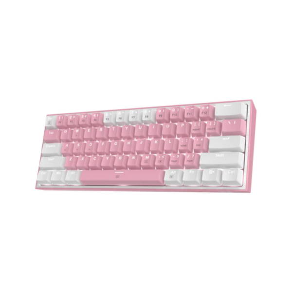 KEYBOARD REDRAGON FIZZ K617 WIRED MECHANICAL WHITE PINK