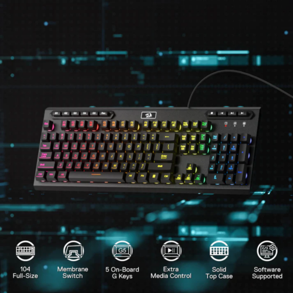 Kb K513KEYBOARD REDRAGON ADITYA K513 MEMBRANE SWITCHRgb (9)