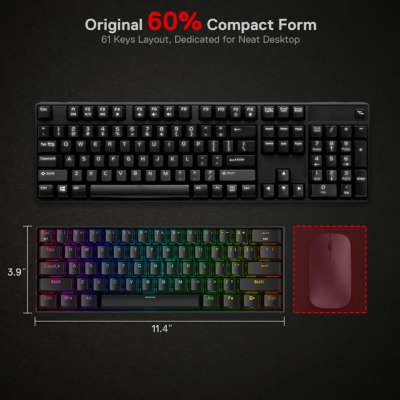 KEYBOARD REDRAGON DRACONIC PRO BLACK WIRED 2 RED SWTCH