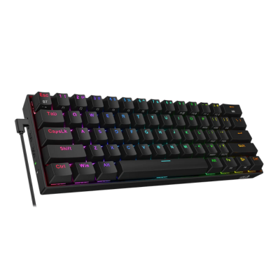 KEYBOARD REDRAGON DRACONIC PRO BLACK WIRED 2 RED SWTCH