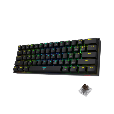 KEYBOARD REDRAGON DRAGONBORN WIRED MECH BLACK BROWM SW