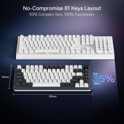 KEYBOARD REDRAGON UCAL PRO K673WB 75% WIRELESS GASKET RGB