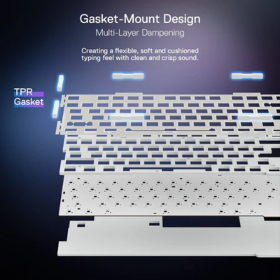 KEYBOARD REDRAGON UCAL PRO K673WB 75% WIRELESS GASKET RGB