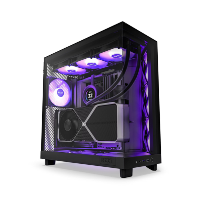 CASE NZXT H6 FLOW TG MID TOWER RGB BLACK