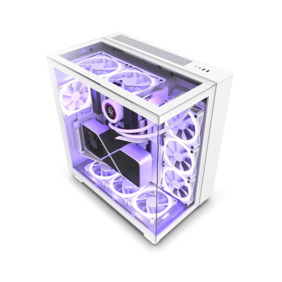 CASE NZXT H9 ELITE TG MID TOWER WHITE