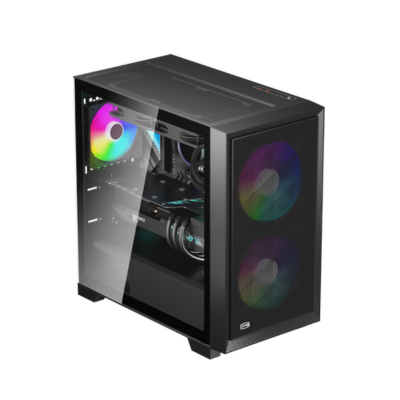 CASE PCCOOLER C3D310 AIRFLOW ARGB TG M-ATX BLACK