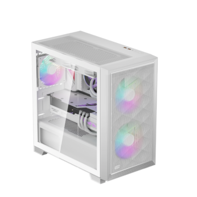 CASE PCCOOLER C3D310 AIRFLOW ARGB TG M-ATX WHITE