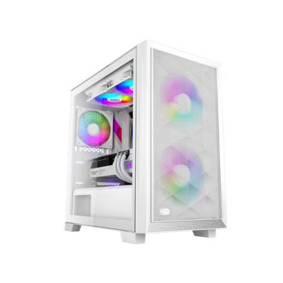 CASE PCCOOLER C3D310 AIRFLOW ARGB TG M-ATX WHITE