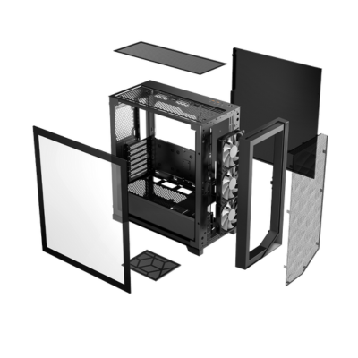 CASE PCCOOLER C3D510 AIRFLOW ARGB TG MID TOWER BLACK