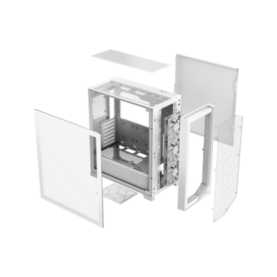 CASE PCCOOLER C3D510 AIRFLOW ARGB TG MID TOWER WHITE