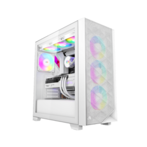 CASE PCCOOLER C3D510 AIRFLOW ARGB TG MID TOWER WHITE