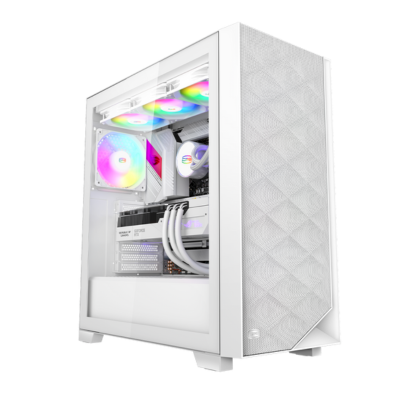 CASE PCCOOLER C3D510 AIRFLOW ARGB TG MID TOWER WHITE