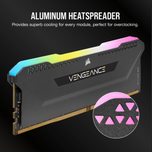 RAM CORSAIR VENGEANCE RGB PRO SL 3600 2X8 C18 BLACK