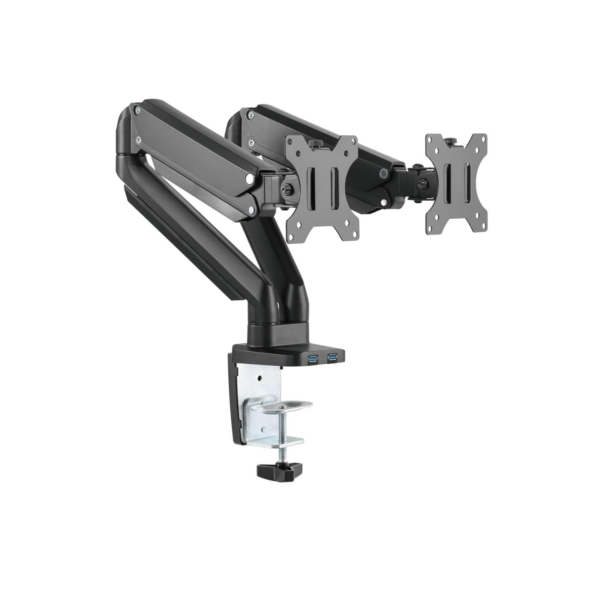 MONITOR ARM TWISTED MINDS 2-ARM SLIM SPRING WITH USB 17-32" Tm 26 C012u (2)