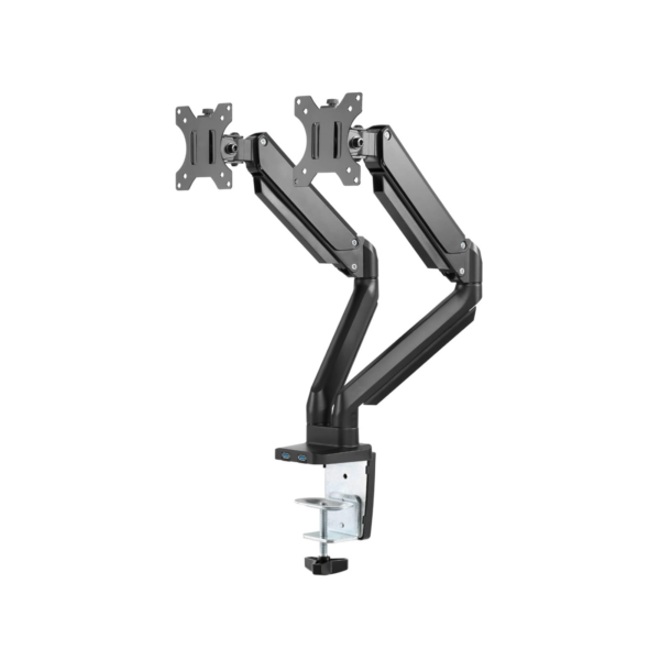 MONITOR ARM TWISTED MINDS 2-ARM SLIM SPRING WITH USB 17-32" Tm 26 C012u (3)