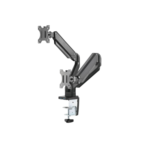 MONITOR ARM TWISTED MINDS 2-ARM SLIM SPRING WITH USB 17-32" Tm 26 C012u (7)