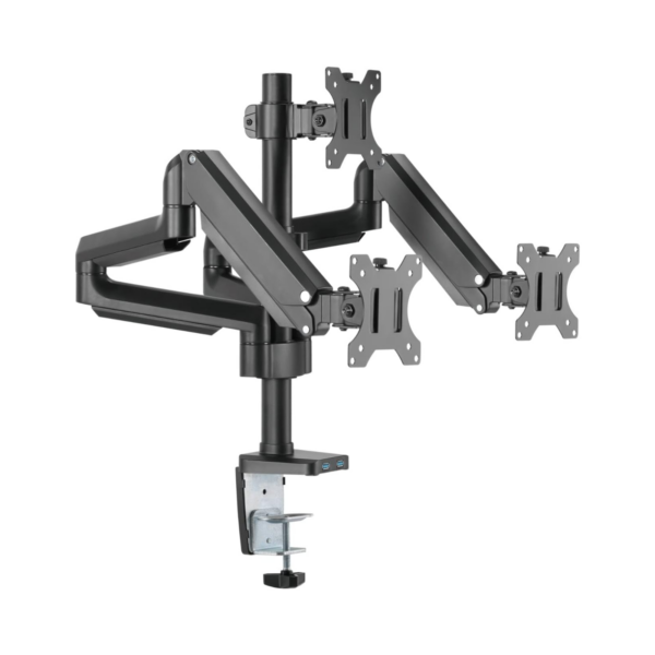 MONITOR ARM TWISTED MINDS 3-ARM SLIM SPRING WITH USB 17-32" Tm 26 C018up (1)