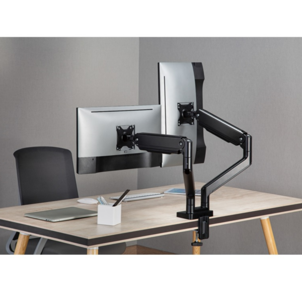 MONITOR ARM TWISTED MINDS 2-ARM HEAVY DUTY WITH USB 17-32" Tm 60 C012 (9)