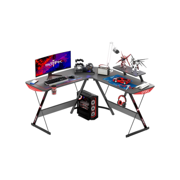 GAMING DESK GAMEON L-SHAPED SLAYER I WITH ACCESSORIES STAND