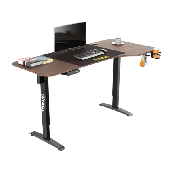 GAMING DESK TWISTED MINDS T SHAPED ELECTRIC HEIGHT RIGHT