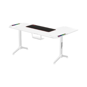 GAMING DESK TWISTED MINDS WARRIOR L SHAPED RGB LEFT WHITE